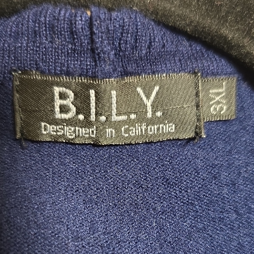 B.I.L.Y. 3X Women's Classic Navy BLURCardigan - Picture 2 of 4